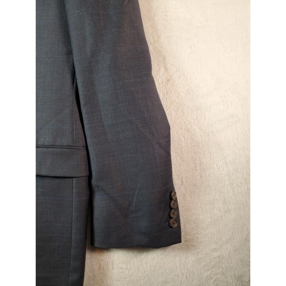 Lauren Ralph Lauren Blazer Coat Mens Size 44L Gray Single Breasted Two Button - Picture 5 of 14